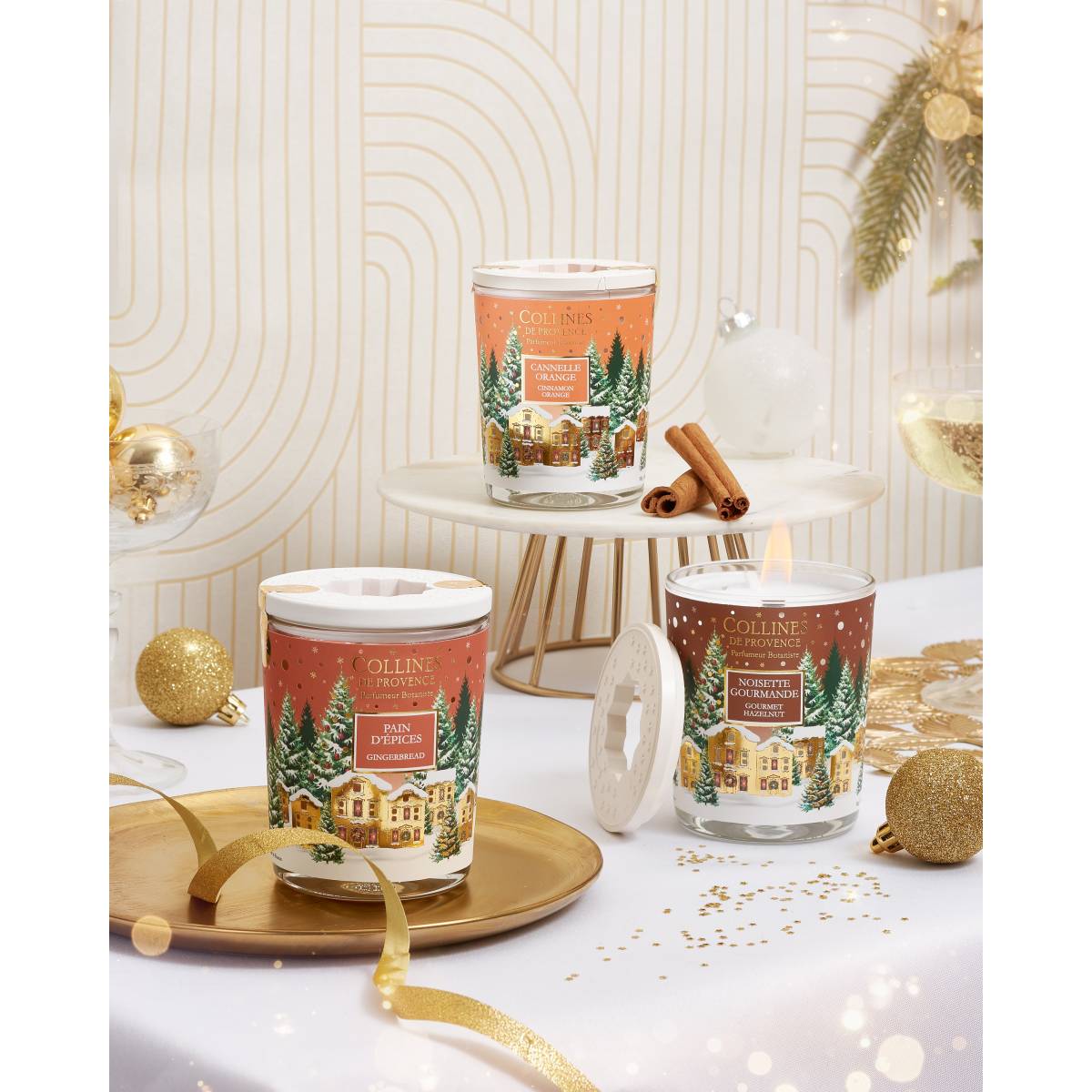 Свічка Collines de Provence Цукерка Тростина Christmas (Новорічна) 75г