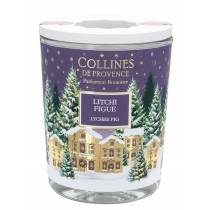 Свічка Collines de Provence Інжир і лічі Christmas (Новорічна) 180г