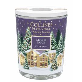 Свічка Collines de Provence Лічі-інжир Christmas (Новорічна) 180г