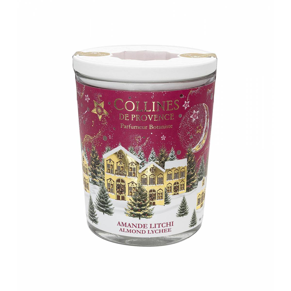 Свічка Collines de Provence Лічі-мигдаль Christmas (Новорічна) 180г