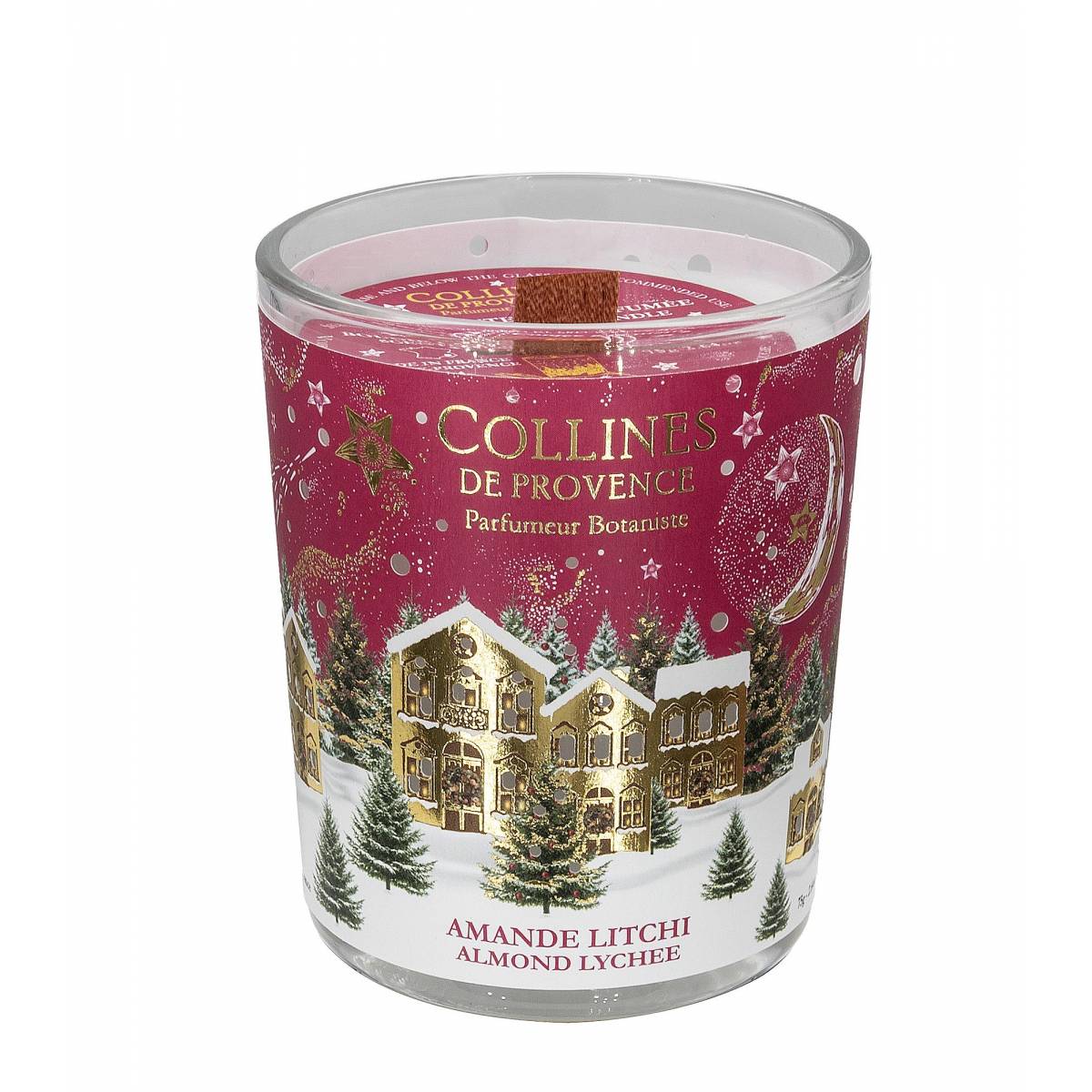 Свічка Collines de Provence Лічі-мигдаль Christmas (Новорічна) 75г