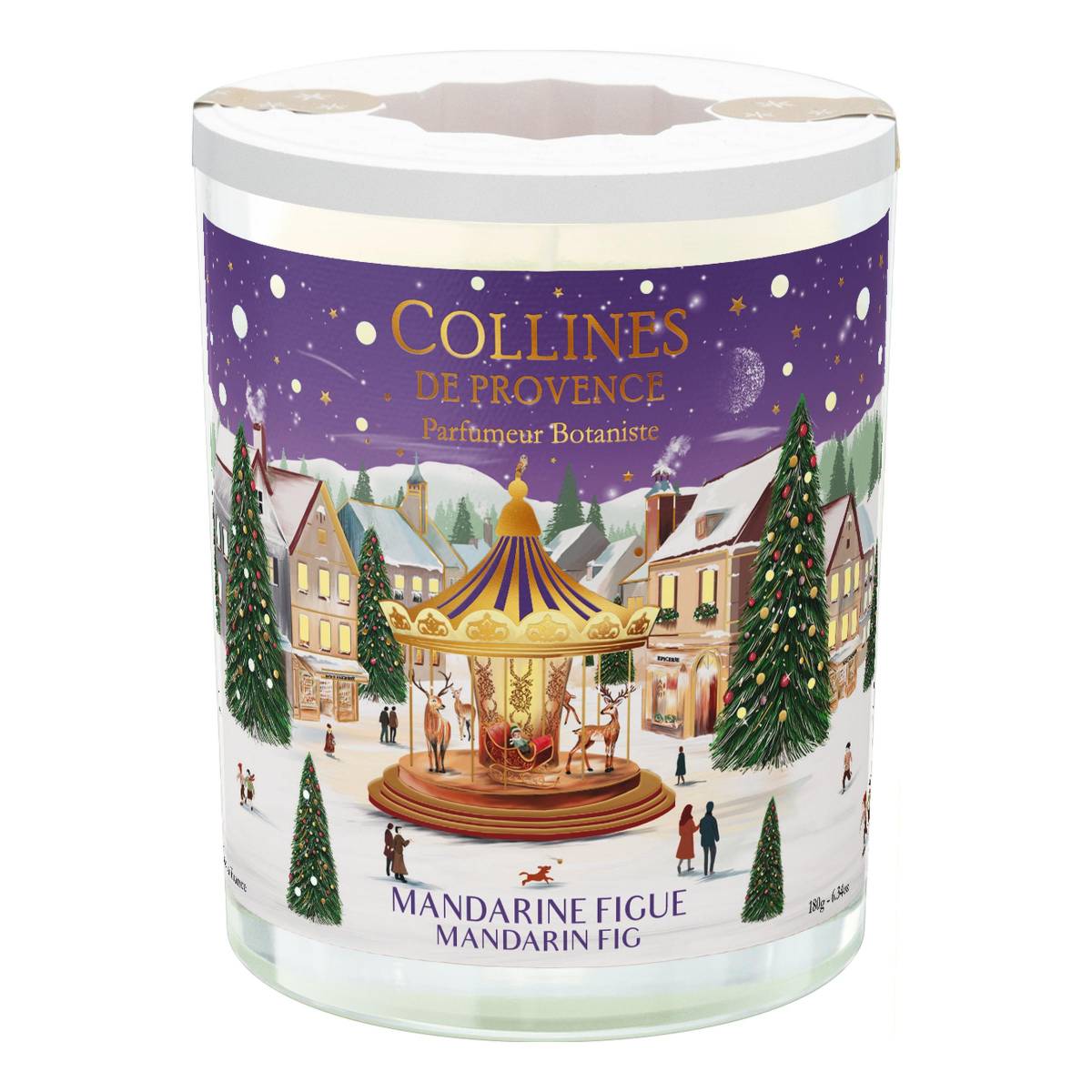 Свічка Collines de Provence Мандарин та інжир Christmas (Новорічна) 180г