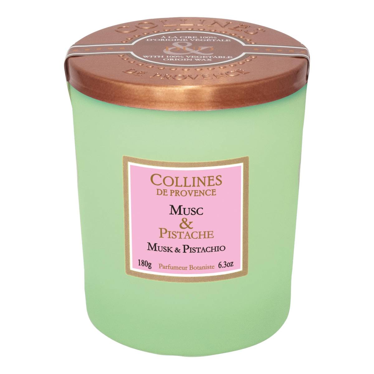 Свічка Collines de Provence Мускус і фісташка 180г
