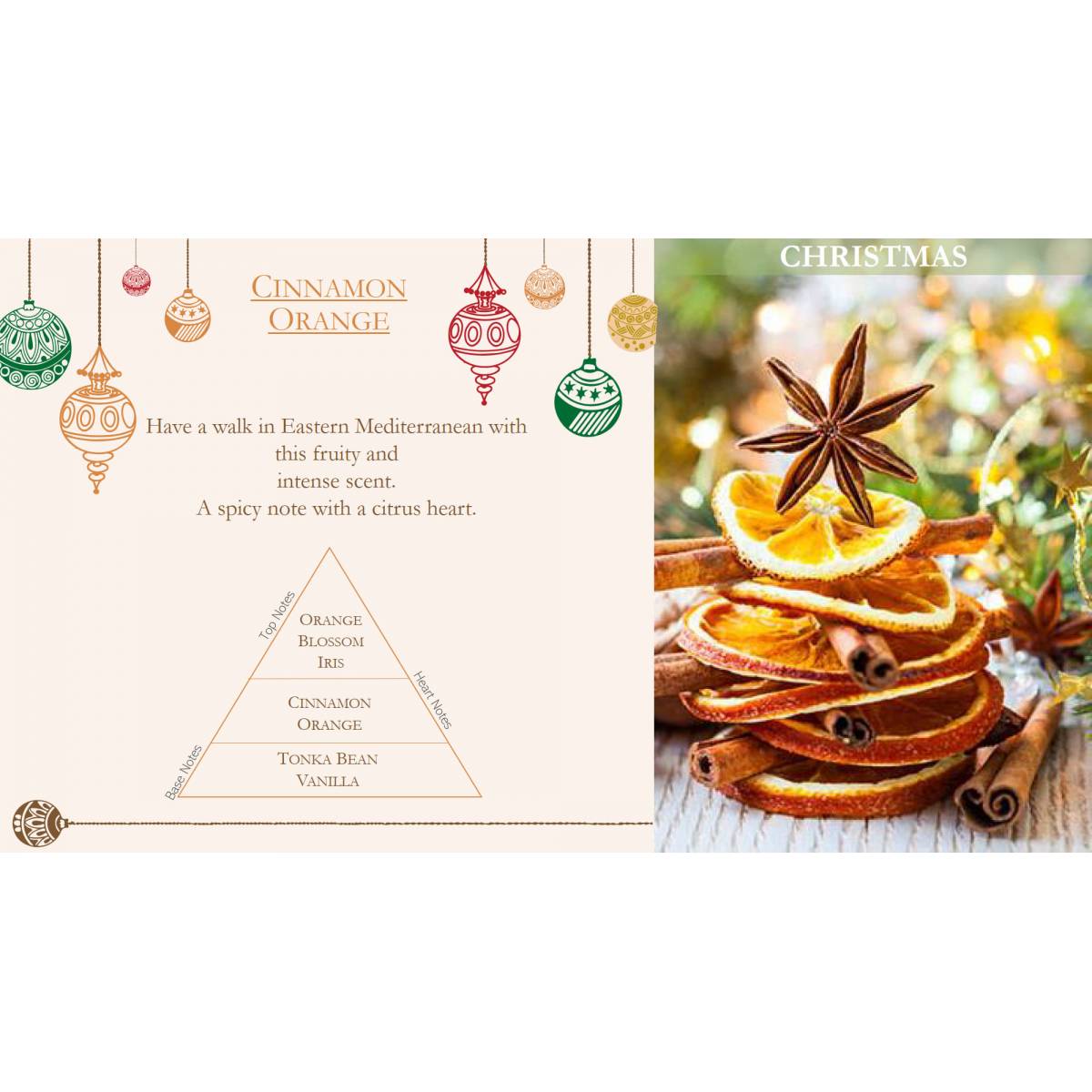 Свічка Collines de Provence Апельсин-кориця Christmas 180г