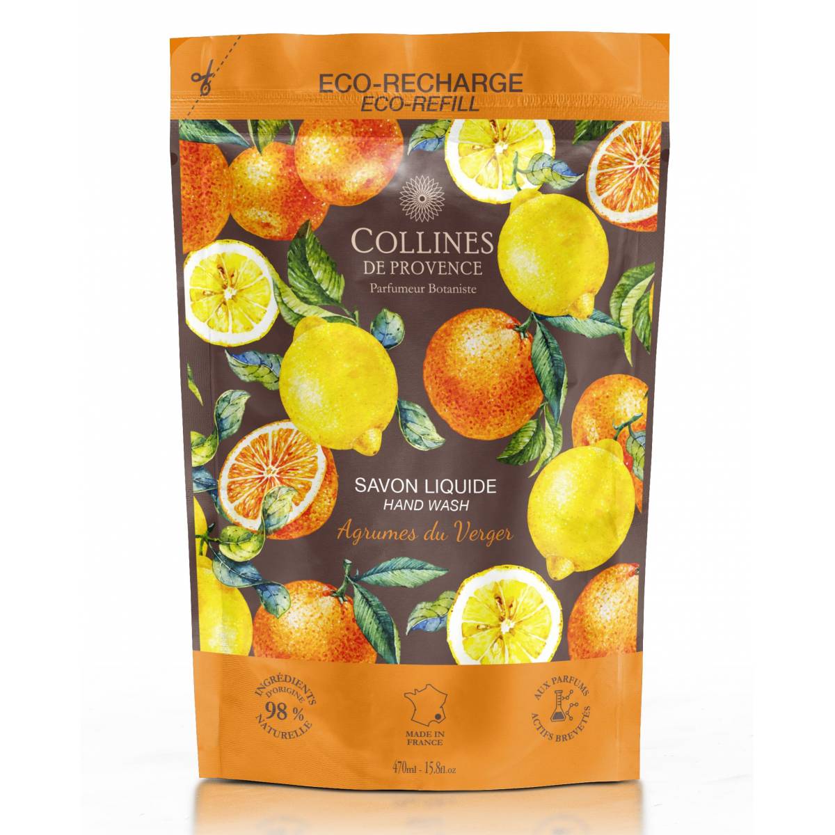 Рідке мило (наповнювач) Collines de Provence Сяйво цитрусового саду 470мл