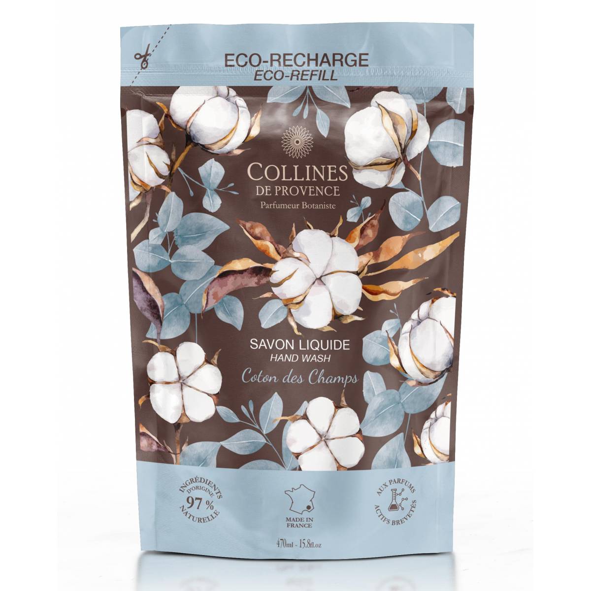 Рідке мило (наповнювач) Collines de Provence Бавовняний бриз 470мл