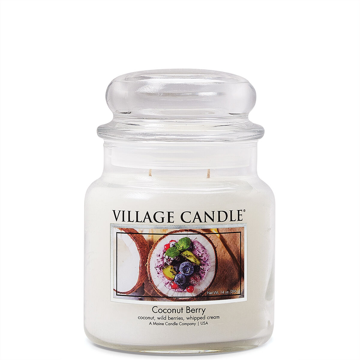 Свічка Village Candle Кокос та ягоди 396г Свічка Village Candle Кокос та ягоди 396г
