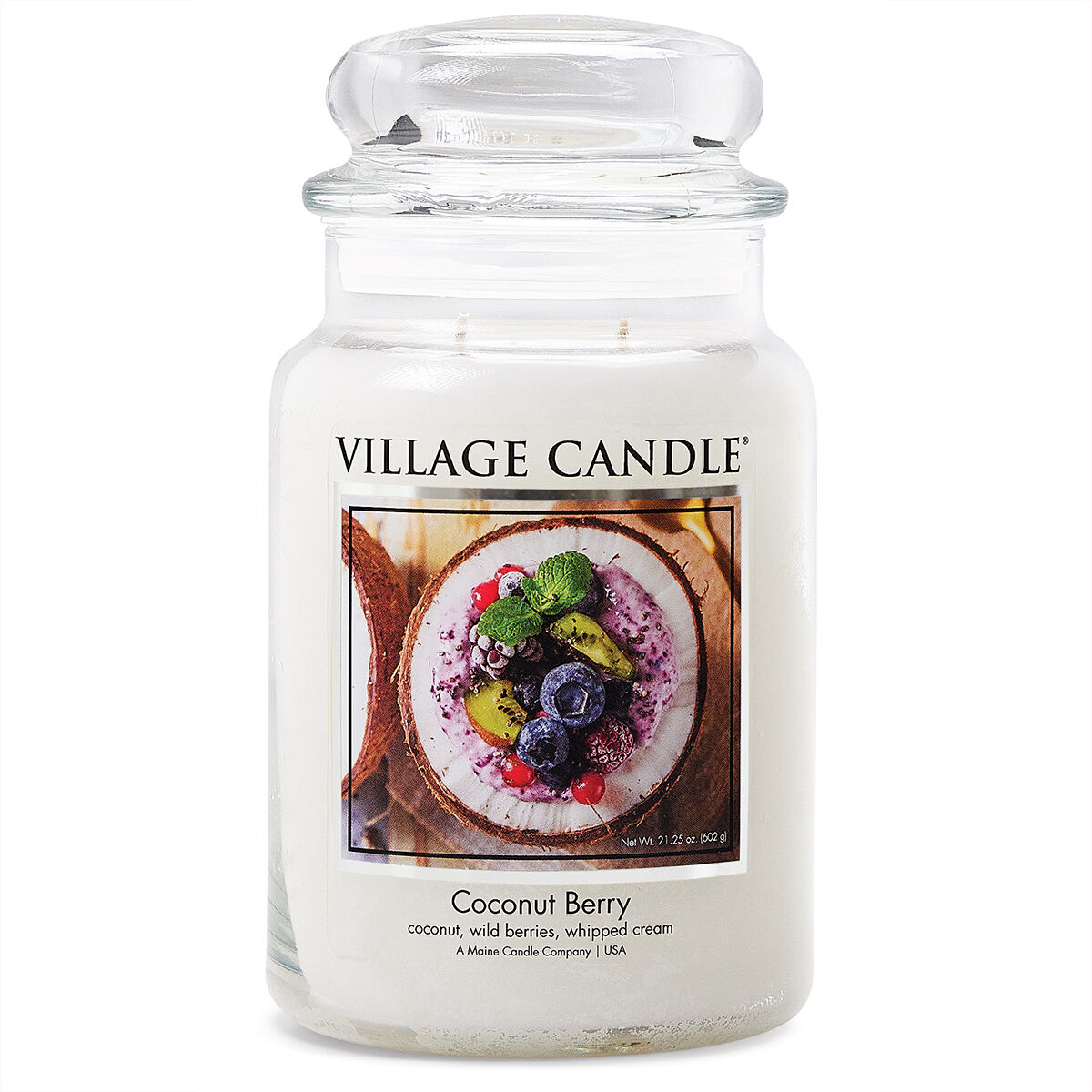 Свічка Village Candle Кокос та ягоди 602г Свічка Village Candle Кокос та ягоди 602г