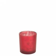 Подсвечник Village Candle Мерцающий красный 8х7см Подсвечник Village Candle Мерцающий красный 8х7см